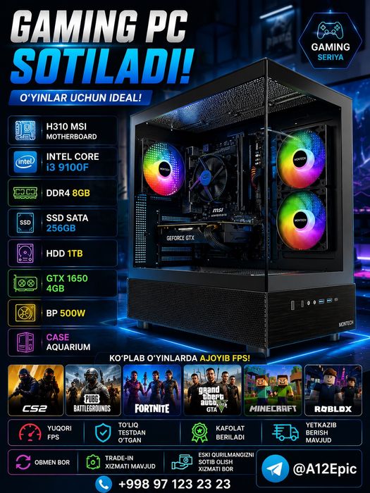 Gaming Kompyuter Sotiladi