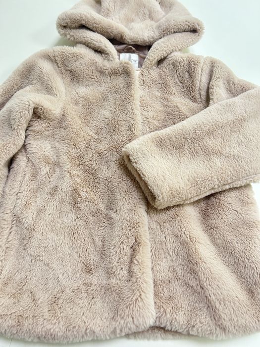 Пухено розово палтенце