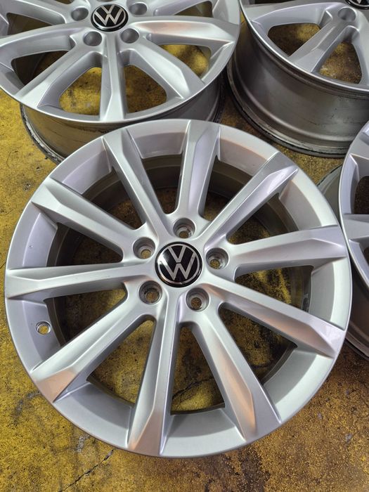 4 Jante Aliaj 5x112 17'' OEM VW Passat Tiguan Touran Sharan Caddy Scirocco T-ROC 6.5J ET 41 - MODEL 2024 / Skoda Octavia Superb Yeti Karoq Kodiaq
