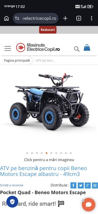 ATV copii 49 cc benzina