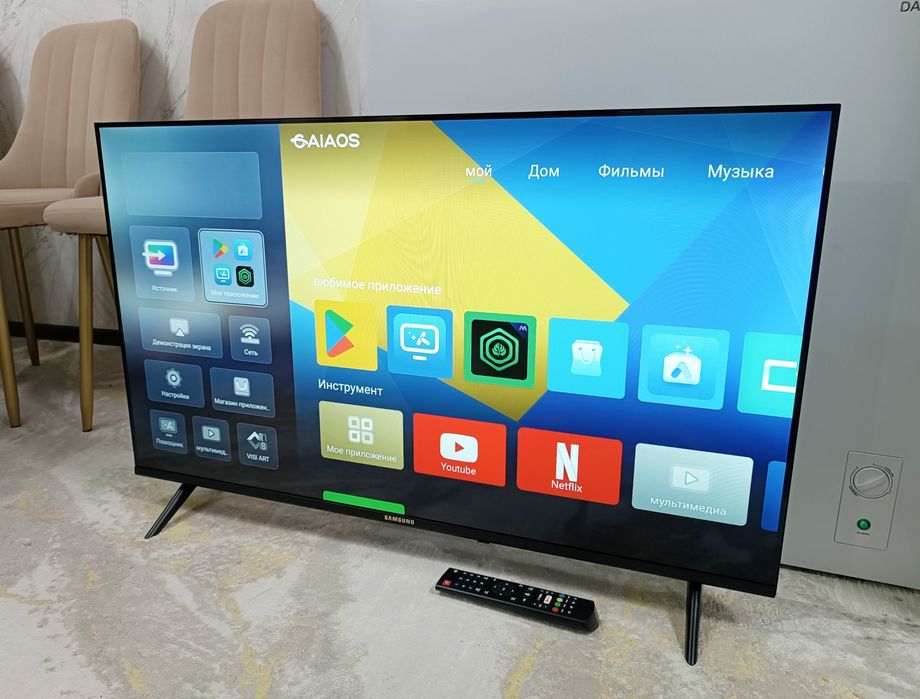 ТЕЛЕВИЗОР Смарт ТВ 109см Wi-fi YouTube Кронштейн.