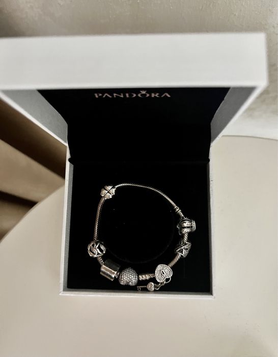 Bratara + charmuri PANDORA argint