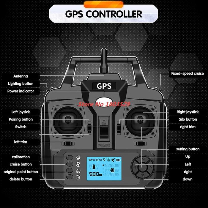 Лодка за захранка  V060 GPS+Сонар
