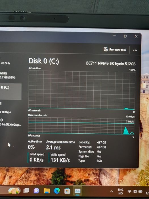 Dell Latitude, Ecran 13"FHD,Cpu i5 gen 11,Ram16gb ddr4, Ssd 512gb,iris