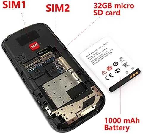 Нов Uleway телефон с големи бутони радио SOS – за възрастни, отключен