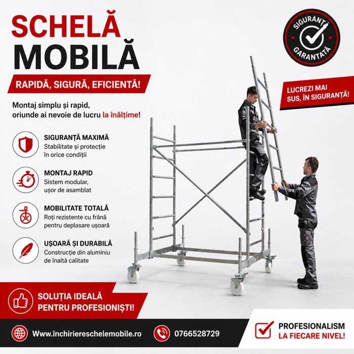 Schela mobila de inchiriat aluminiu Inchiriez schela de inchiria