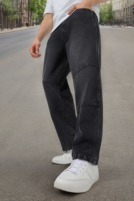 Черни Cropp Деним Baggy  дънки размер 36/34 (XL)
