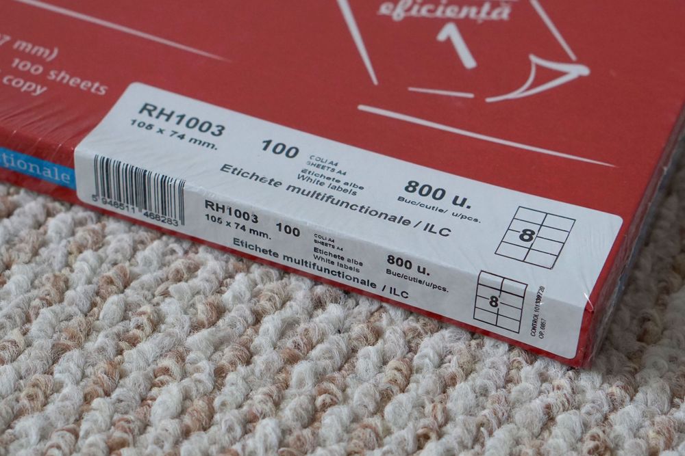 Set etichete multifunctionale autoadezive A4 100 coli