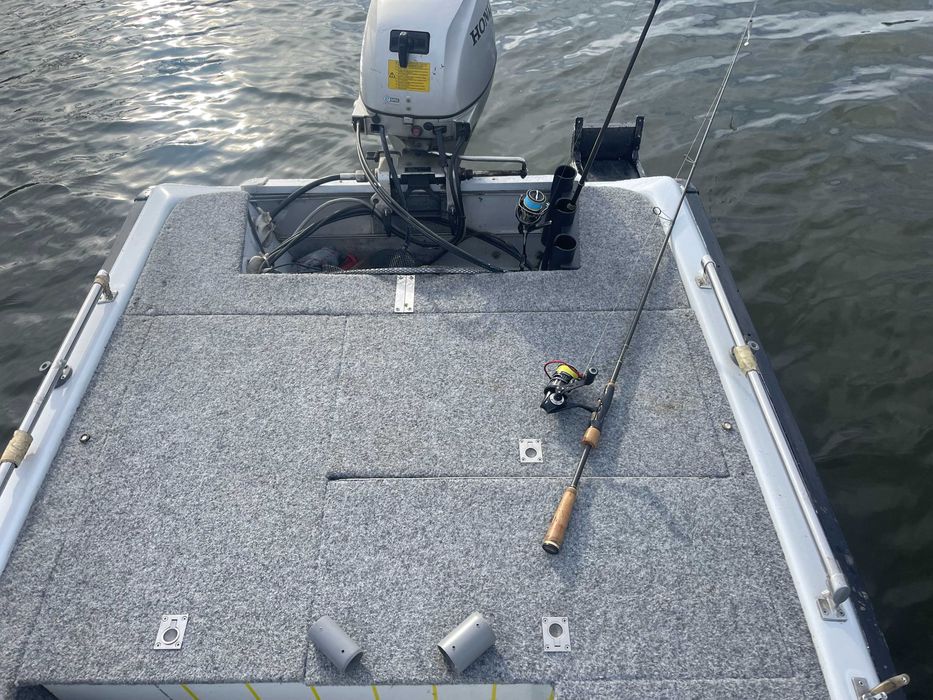 Barca spinning 385 motor honda 15cp 4T si Minkotta Powerdrive de 55Lb