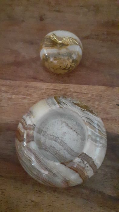 антикварно слонче и други от мраморен Оникс