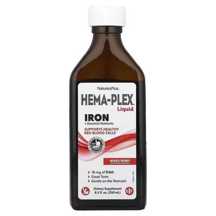 NaturesPlus Hema-Plex Liquid Iron жидкое железо 250 мл