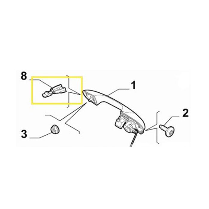 Панта за врата за Fiat 500 (2007 - 2015)