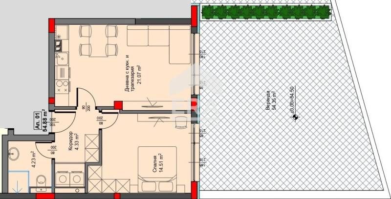 Продава се Двустаен апартамент в Варна, Аспарухово - 62 кв.м за 1489 €/кв.м - Снимка #9