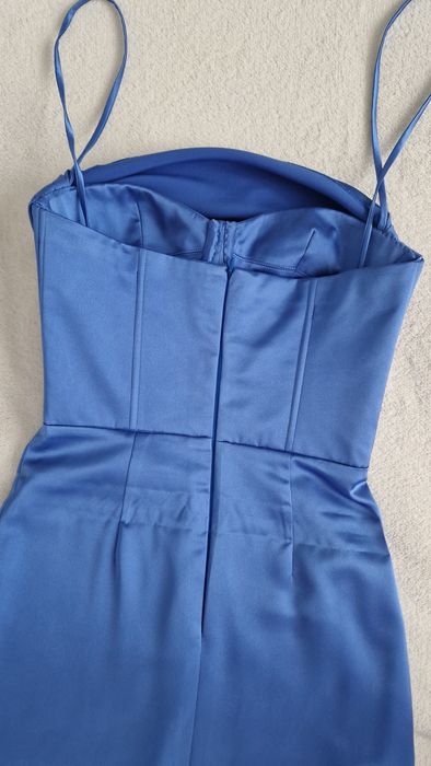 Rochie de ocazie albastra facuta pe comanda