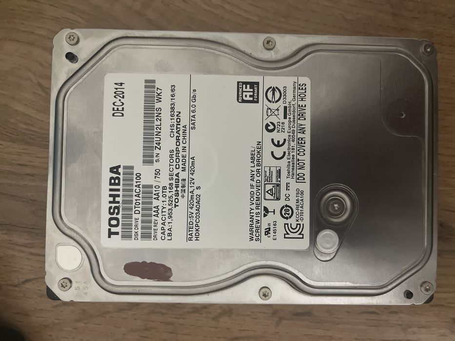 Жесткий диск Toshiba HDD 1 TB