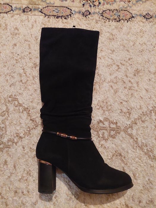 Сапоги натуральная замша