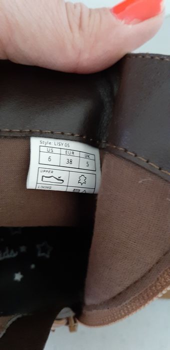 Ghete dama,piele intoarsa naturala,Germania 38