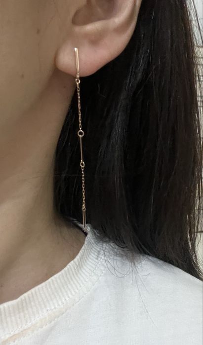 Золотые сережки висячие