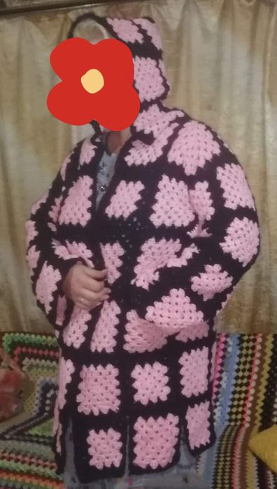 Кардиган с карманами и капюшоном