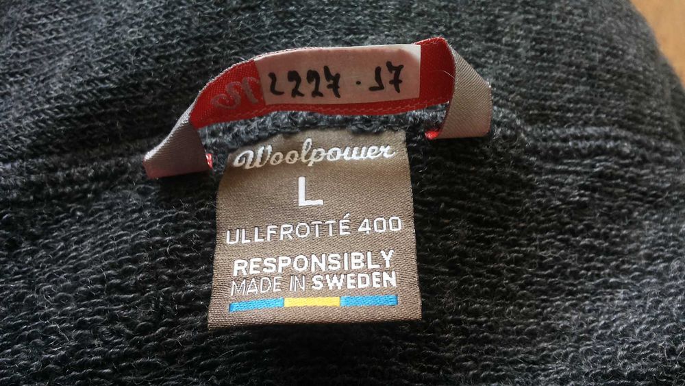 Woolpower ULLFROTTE Full Zip Jacket 400g 70% Merino Wool размер L горница 70% Мерино Вълна - 1075