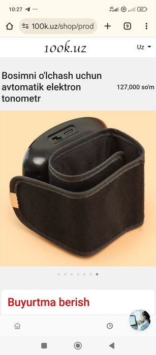 Bosim o'lchash uchun automatic tonometr