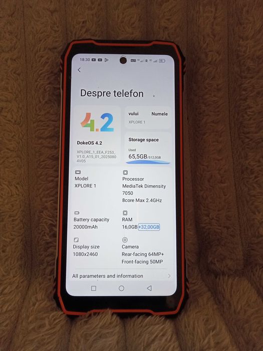 Blackview XPLORE 1 5G 16+32 GB RAM /512 GB - 20.000 mAh