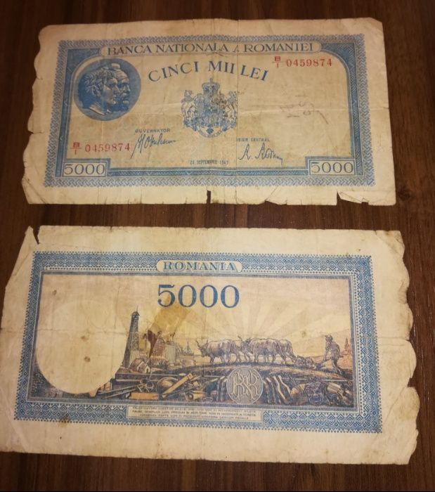 Bancnota 5000 lei - 1943