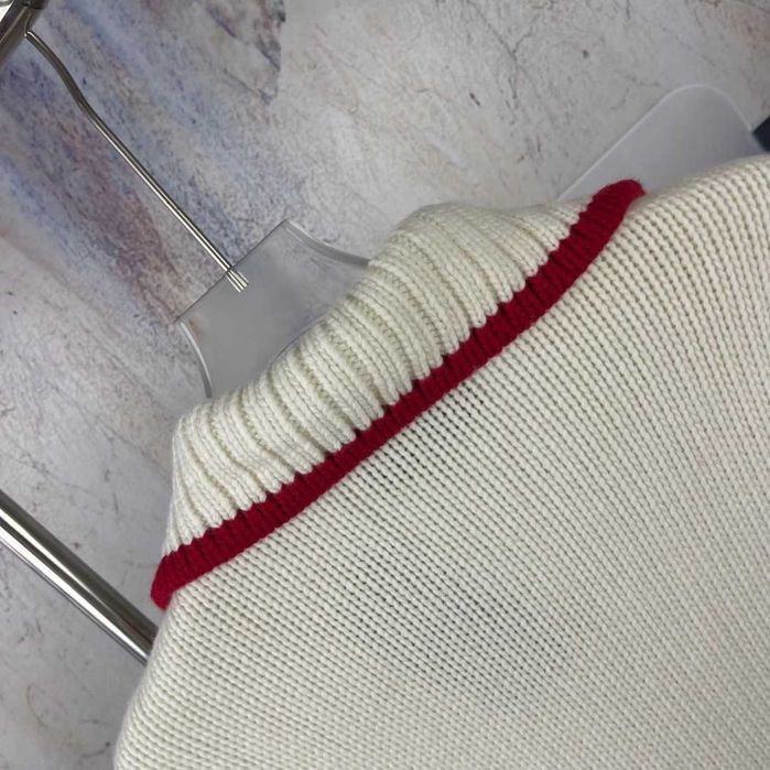 Gucci Boże Narodzenie Zielona-Czerwona-Zielona Włna Wstążka Cardigan