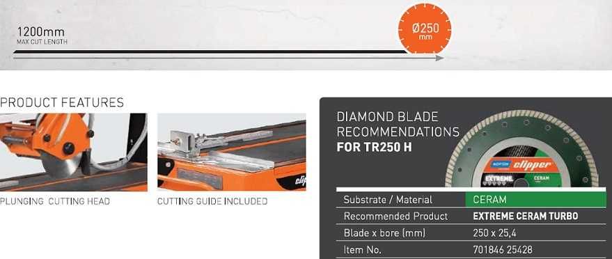 Masina profesionala de taiat gresie-faianta TR232 L, Norton Clipper