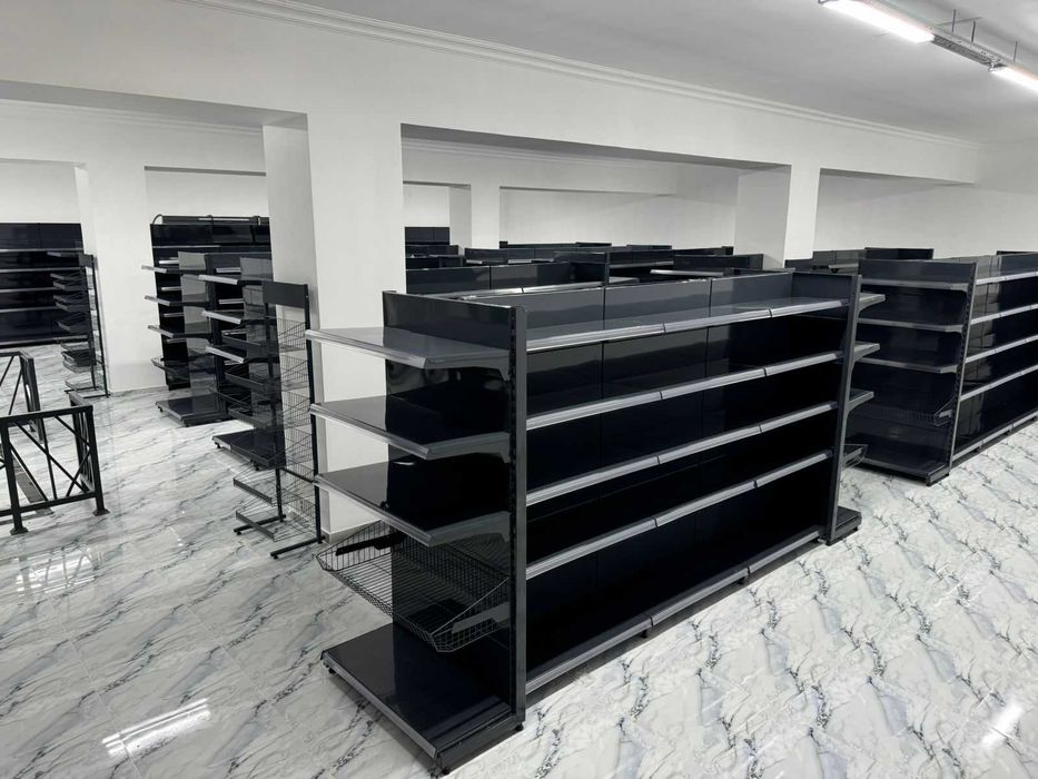 Стеллаж магазин витрина супермаркет железные полка остравные