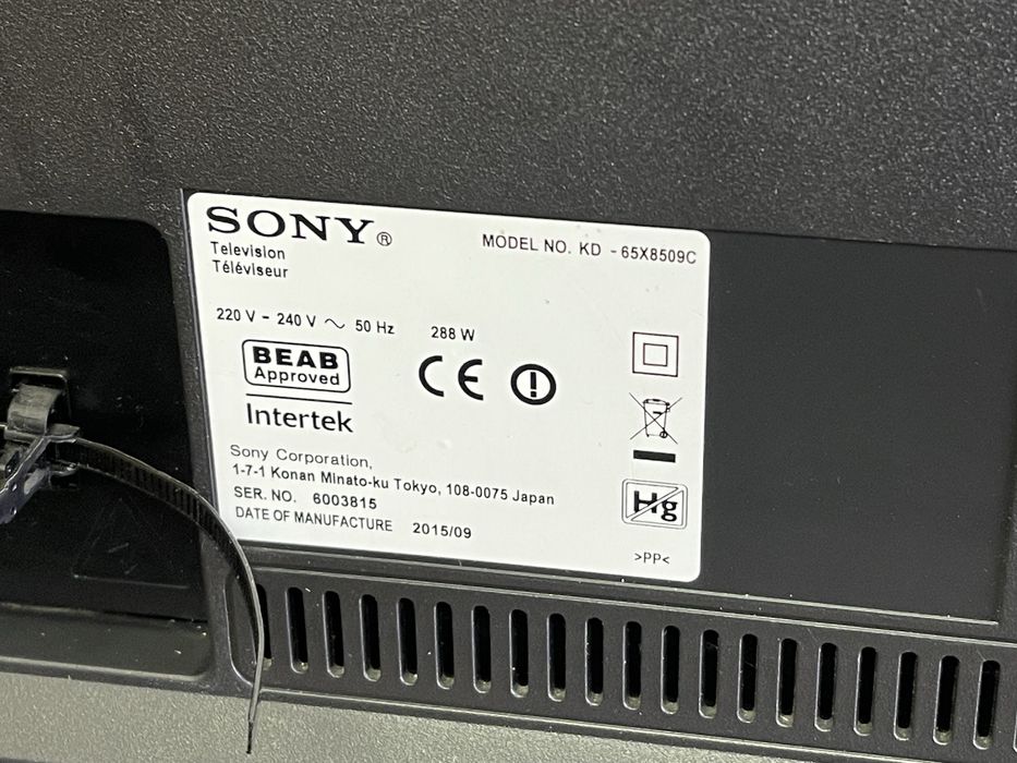 Телевизор SONY UHD 4K LED 65” l Android - KD-65X8509C