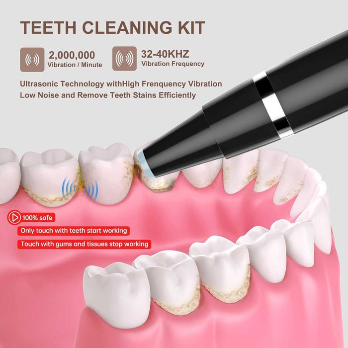 Hangsun Уред за премахване на плака от зъбите без вода, 5 режима