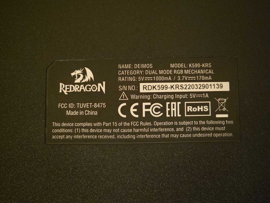 Механична клавиатура Redragon Deimos K599