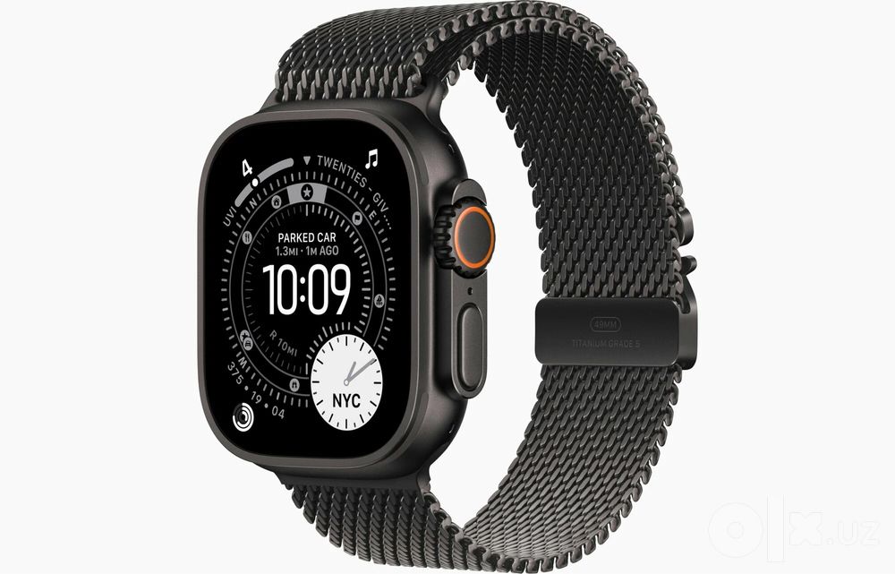 Apple watch ultra 49mm black titanium Оригиналный титановый ремешок