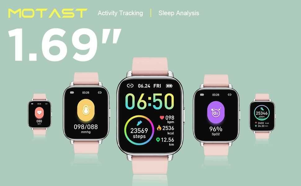 Смарт часовник Glory Fit Smart Watches- розов