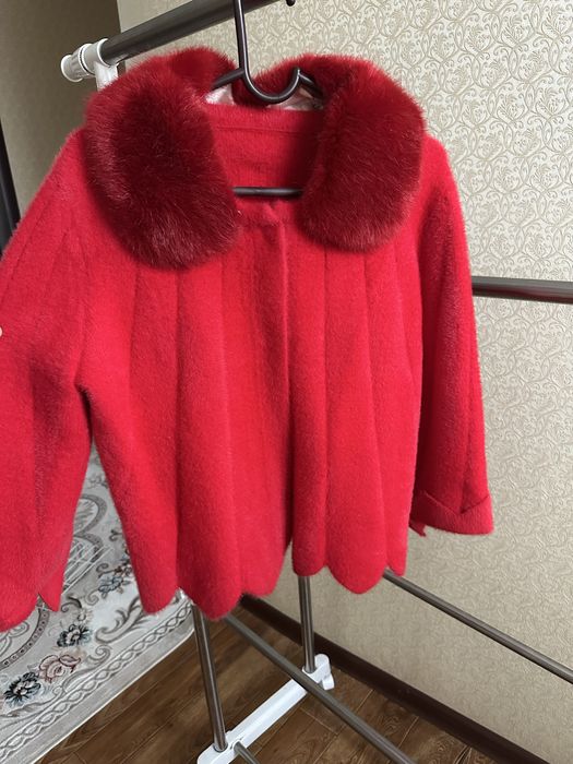 Қызыл пальто матасы  натуральный