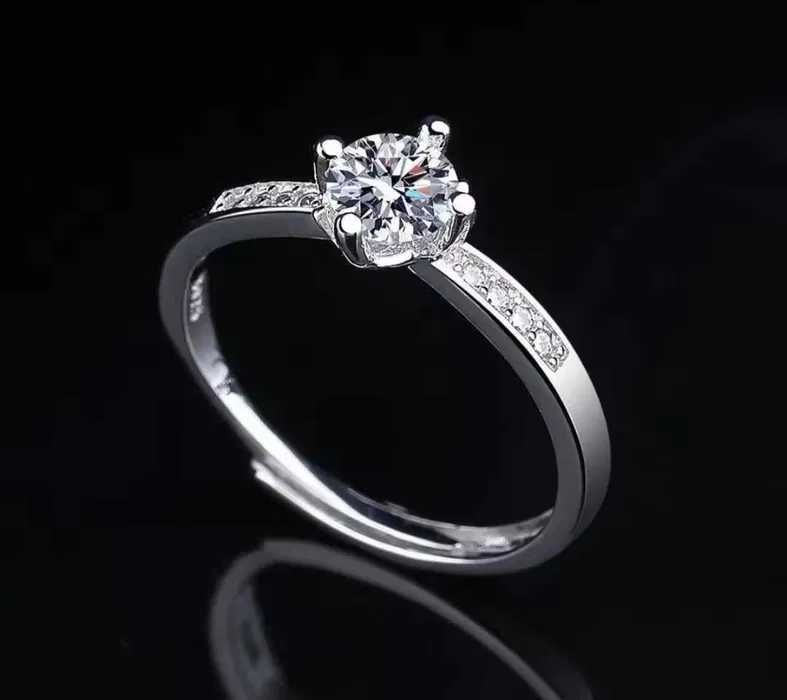 Сребърен годежен пръстен нов годежен пръстен пръстен за годеж халки