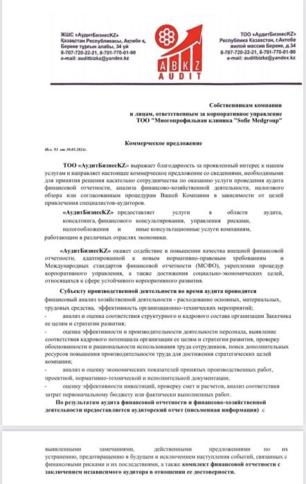 Аудиторские услуги