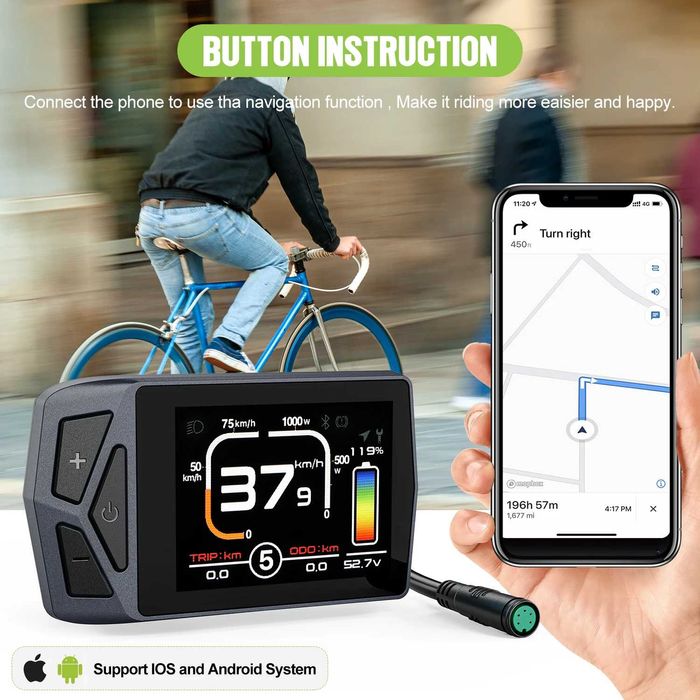Мотор за велосипед Bafang BBS02B 48V 750W с дисплей EKD01 Blue-t (НОВ)