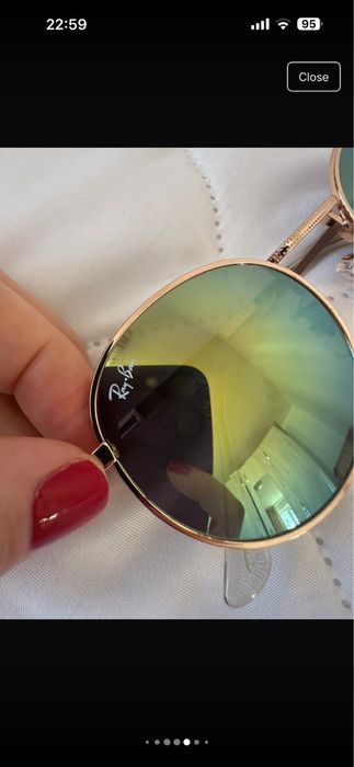 Ray Ban round metal green