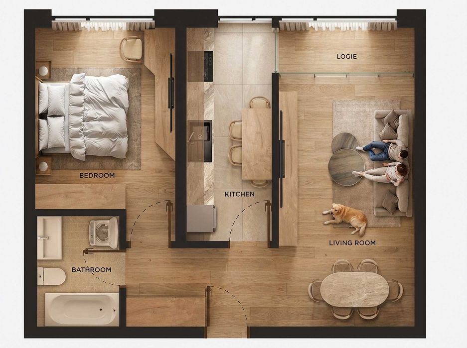 2 camere finisat modern | Acces rapid Militari – ansamblu nou