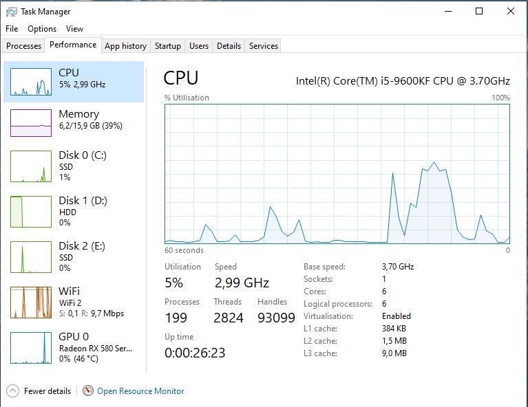 Vand PC Gaming i5 9600KF