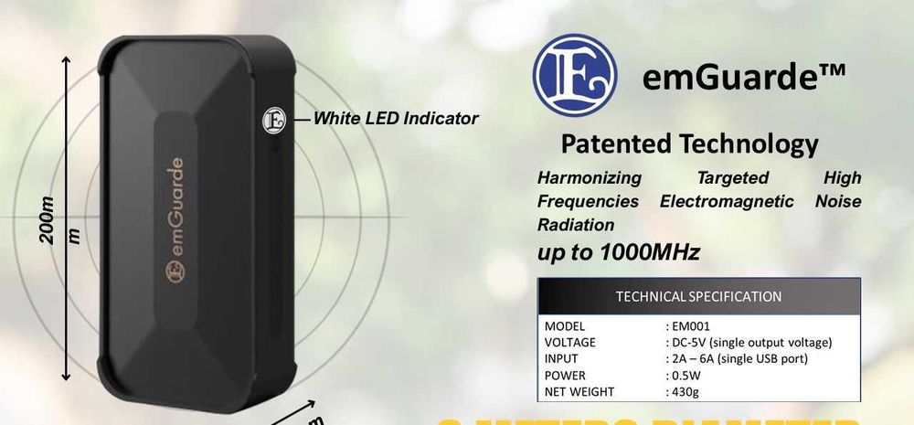 emGuard pentru anihilarea (eliminarea) Radiatiiilor Electromagnetice