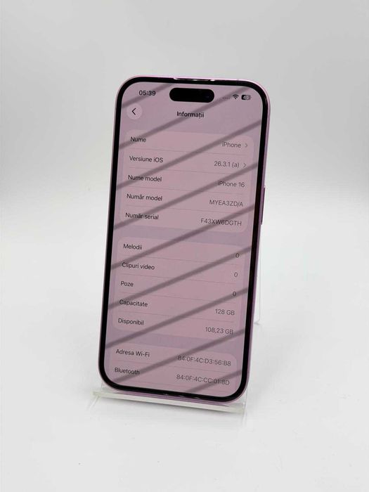 Iphone 16 128 GB 89% bat Factura / Garantie #54792