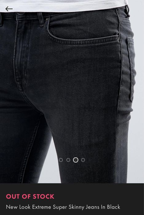 jeansi barbati New Look extreme super skinny negri noi