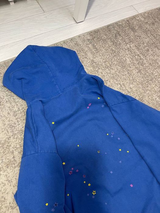 sp5der blue hoodie