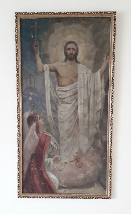 Продавам уникална икона "Възкресение Господне", р-р на платното 108×52