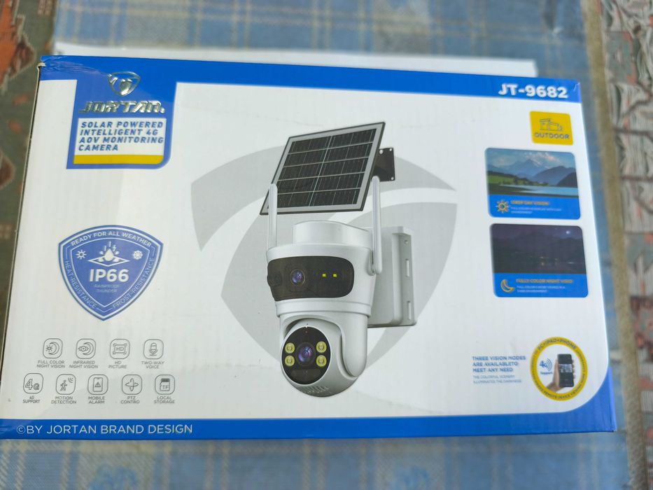 Camera supraveghere IP 4G dubla cu panou solar Jortan