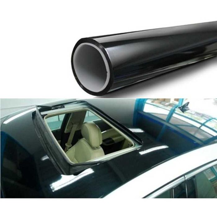 Автомобилно фолио Черен гланц/Пиано лак - 1.52 х 1 метър.