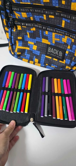 Ученическа раница и несесер Back up Lego Blocks